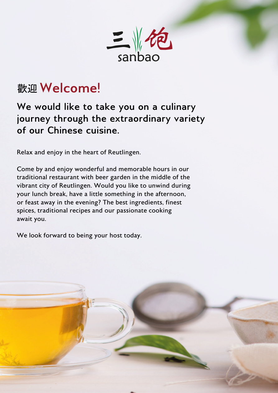 English Menu Page 1