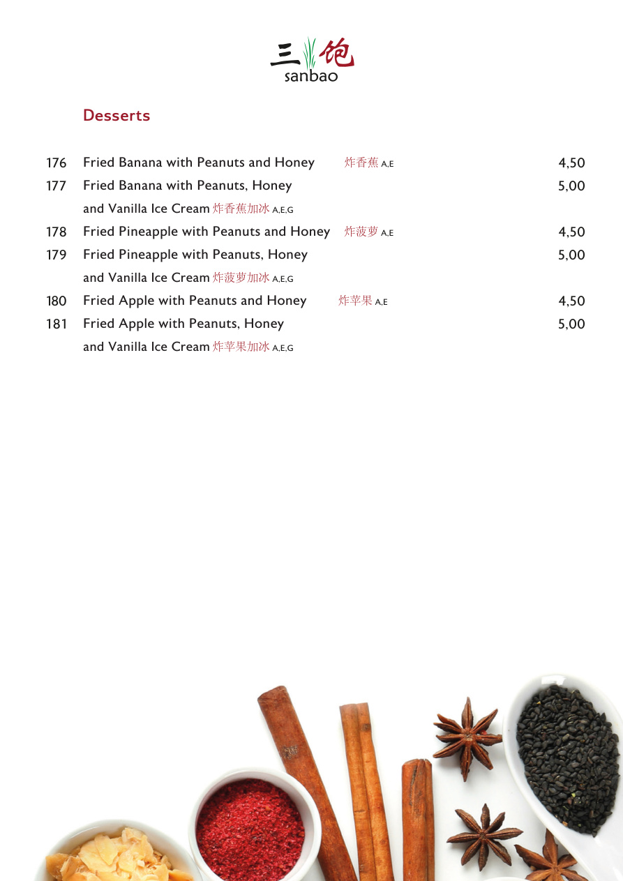 English Menu Page 13