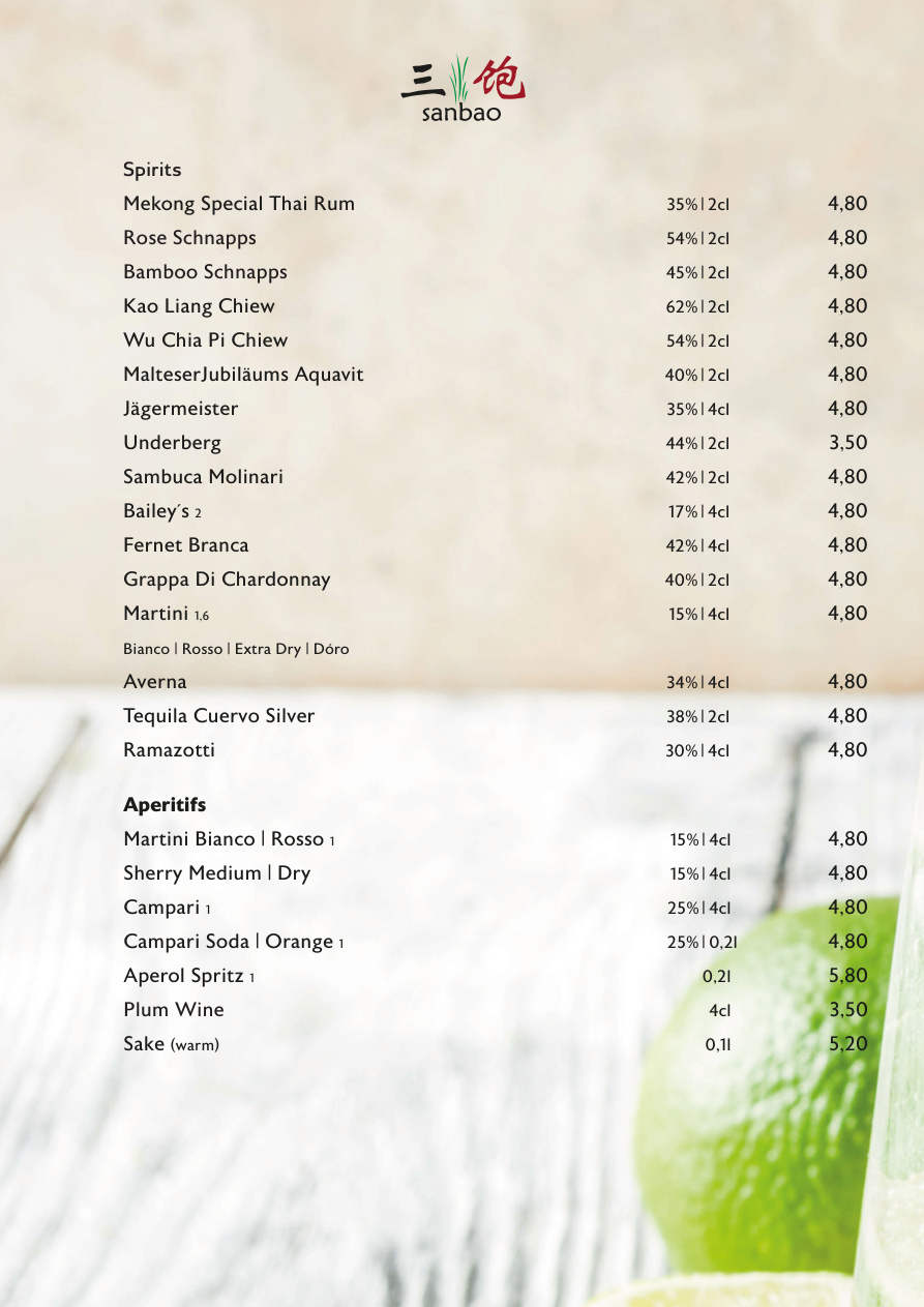 English Menu Page 16