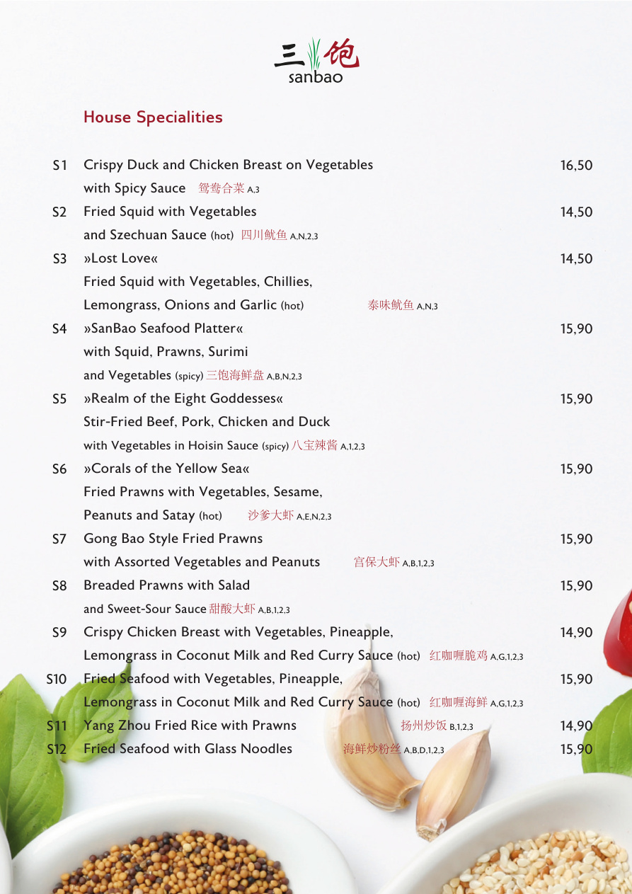 English Menu Page 4